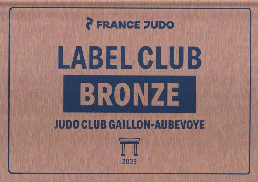 Remise du Label Bronze au Club