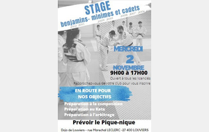 Stage Benjamins, Minimes et Cadet(te)s