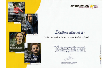 Un diplôme pour le Téléthon